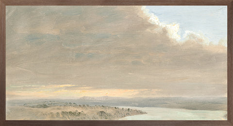 Hudson River School – Sunset, Hudson Valley C. 1870