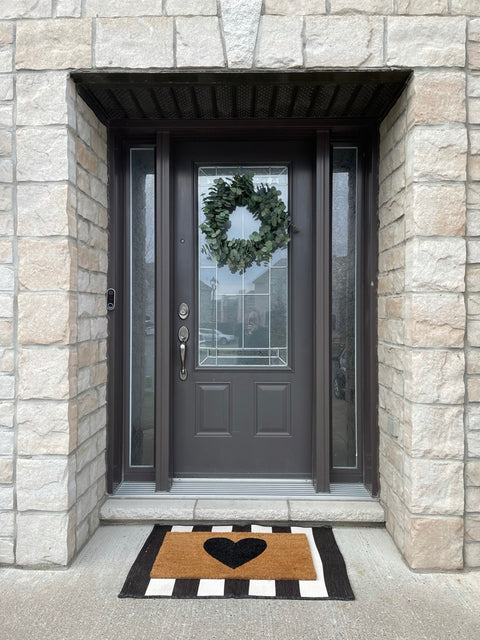 Black Heart Doormat