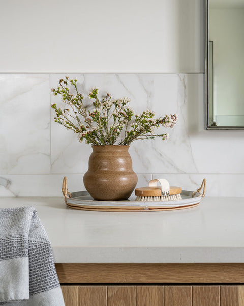 Sculpted Stoneware Vase