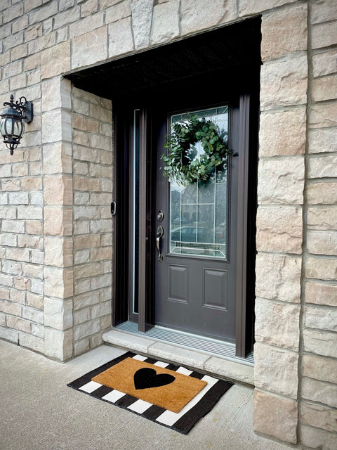 Black Heart Doormat