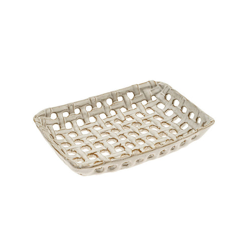 Porcelain basket tray