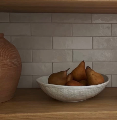Basketweave Serving Bowl