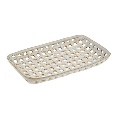 Porcelain basket tray