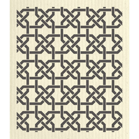 Black Trellis Swedish Cloth