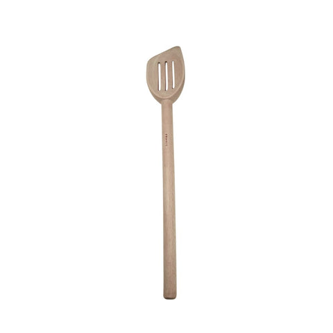 12" Beechwood Pointed Slotted Spoon